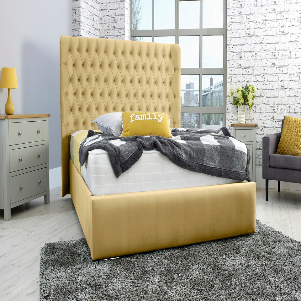 Terra Plush King Bed Frame - Beige