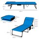 image 5 of Outsunny Foldable Sun Lounger Set, 2 Pieces Sun Lounger Blue