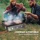 image 7 of Outsunny Gas Plancha Barbecue Grill with 3 Stainless Steel Burner, 7.5kW, Portable Tabletop Gas BBQ with NonStick Griddle and Lid for Camping Picnic Garden Party Festival