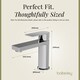 image 5 of Square Mono Basin Mixer Tap Push Button Waste Chrome Balterley | Silver | Chrome | 1
