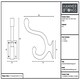 image 4 of Hammer & Tongs Square Back Hat & Coat Hook - W35mm x H105mm - Black