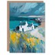 image 1 of Coastal Scottish Cottage Wildflowers Him Her Birthday Card