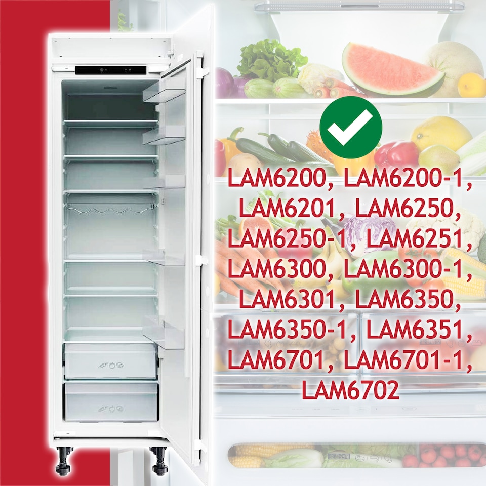 image 1 of SPARES2GO Upper Door Shelf Top Dairy Rack compatible with Lamona LAM6200 LAM6250 LAM6300 LAM6701 Fridge Freezers