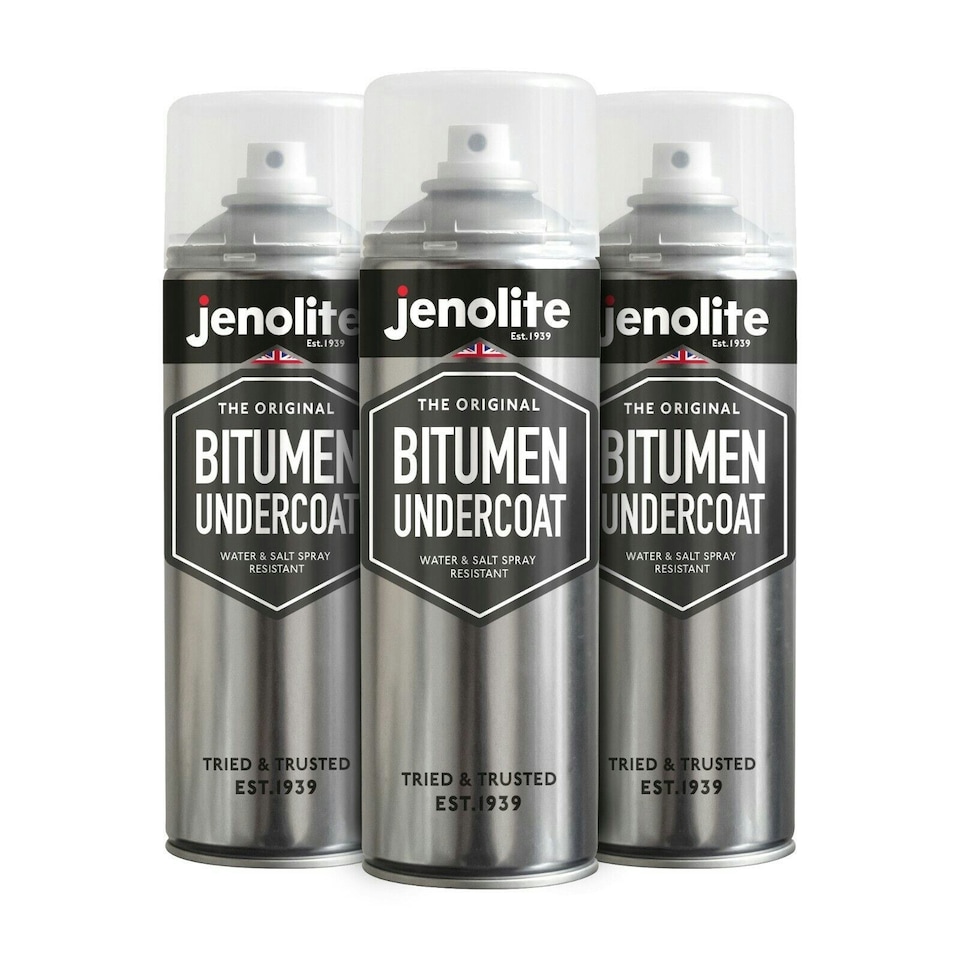 image 1 of Jenolite Rust Protection Underbody Sealer - Bitumen Black - 500ml - 3-Pack