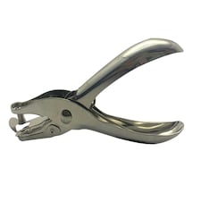 PACK OF 12 Single One Hole Punches - Metal Hand Held Paper Puncher