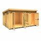 image 2 of Elm 10 x 14 Feet Log Cabin in 19 mm Logs - L424.5 x W317.3 x H213.7 cm Brown
