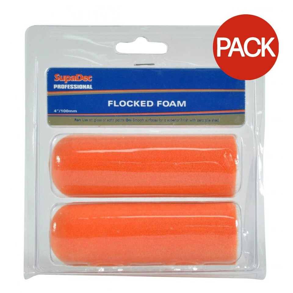 SupaDec Flocked Foam Roller (Pack of 2) - Orange - One Size