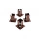 image 7 of 4x Heavy Duty Bolt Down Fence Post Shoe Grip Holder - 75 x 75mm | Brown | 4