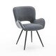 image 1 of Set of 2 Lily Modern Velvet Dining Chair Padded Seat Metal Legs Kitchen (Grey) | Grey | Grey | One Size