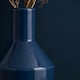 image 3 of BHS Bottle Ceramic Vase, Blue