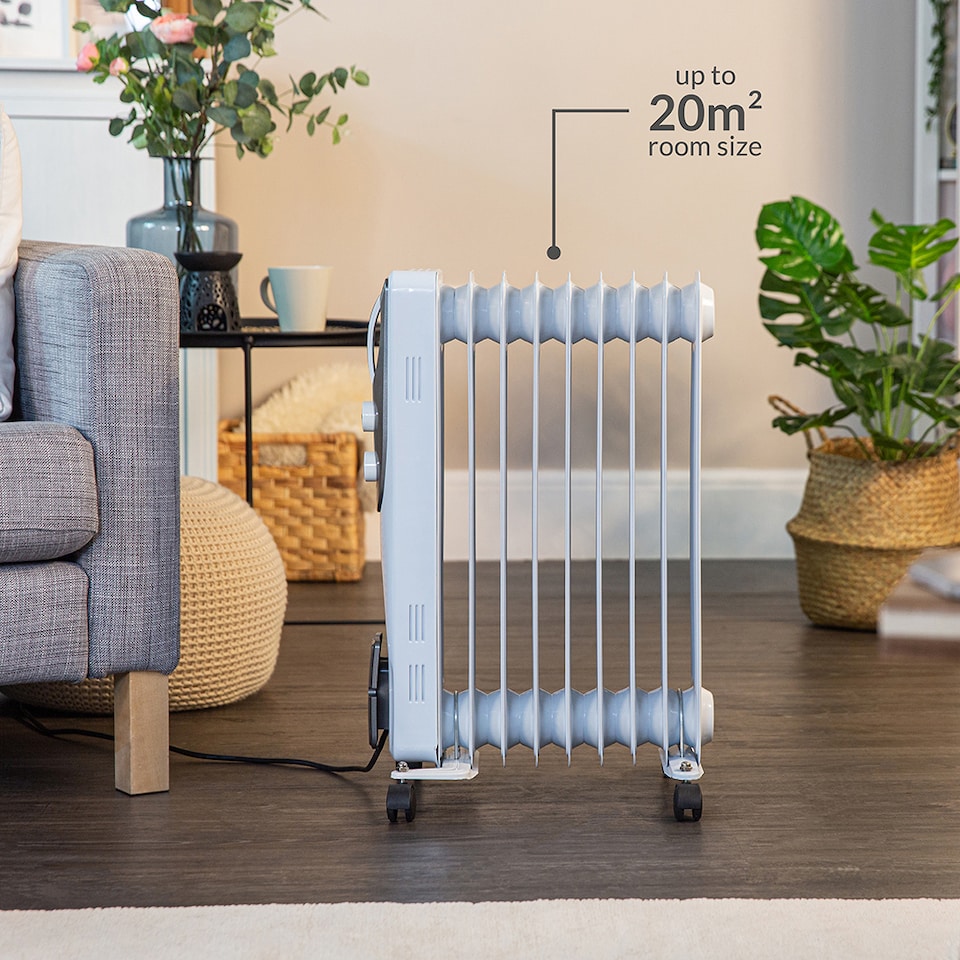 image 1 of Russell Hobbs RHOFR5002 2kW Oil Filled Radiator 9 Fin White