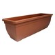 image 1 of 1 x Terracotta 60cm Rectangular Winchester Trough Bell Pot Planter Perfect For Showcasing Flowers & Plants Brown