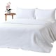 image 1 of Homescapes White Cotton Contemporary Diamond Pattern Matelassé Bedspread - King | White