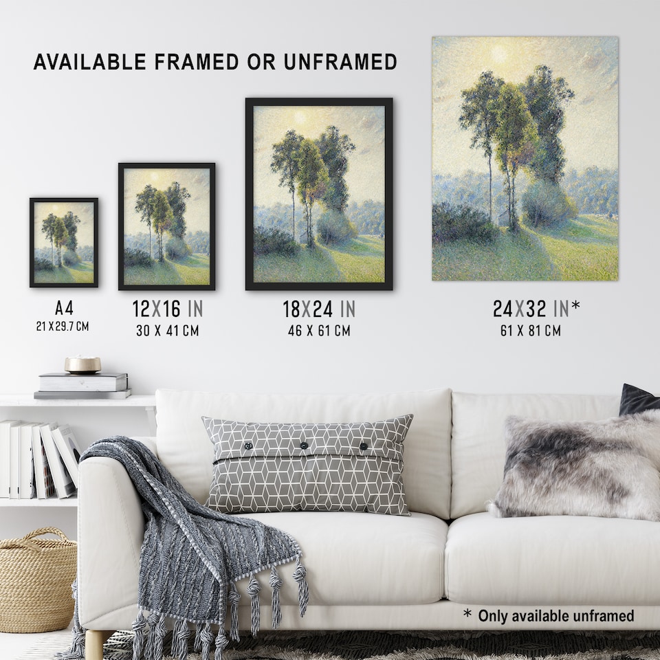 image 1 of Sunset Landscape at Saint Charles Pissarro Huge Wall Art Poster Print
