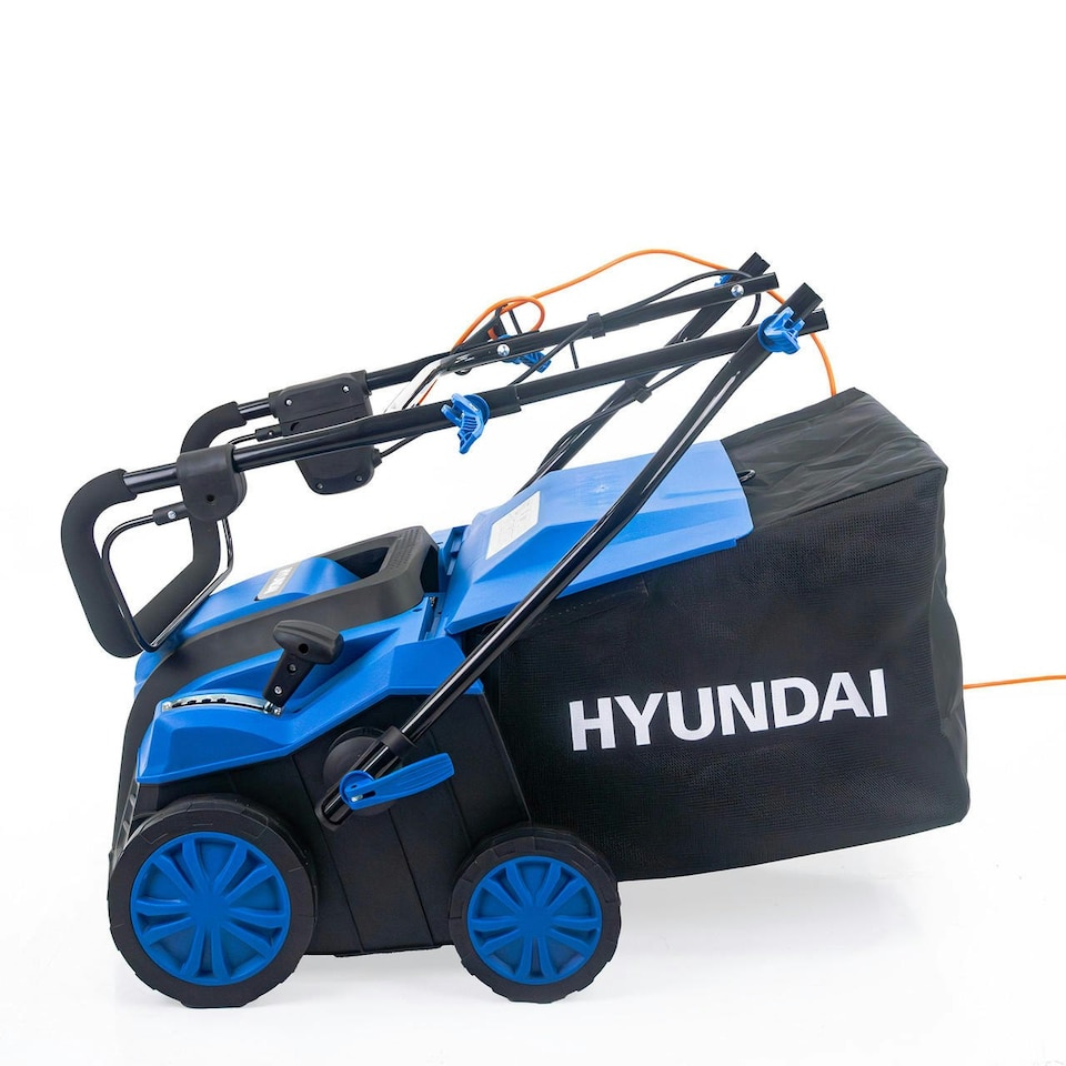 image 1 of Hyundai 2000W 16” / 40cm Artificial Grass Sweeper, Multi-Use Brush & 55L Collection Bag | HYSW2000E