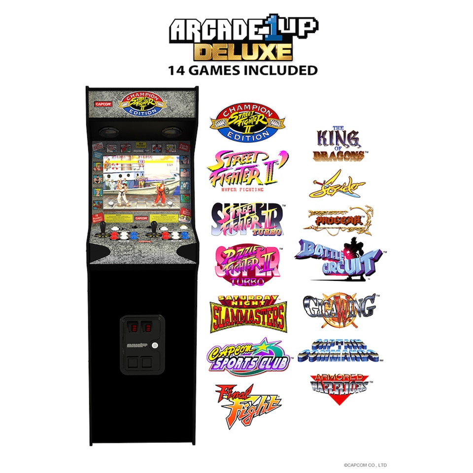 image 1 of Arcade1up - Street Fighter Deluxe 14-In-1 Wifi Enabled Arcade Machine