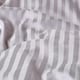 image 4 of Homescapes Grey Egyptian Cotton Satin Stripe Housewife Pillowcase - King Size Grey