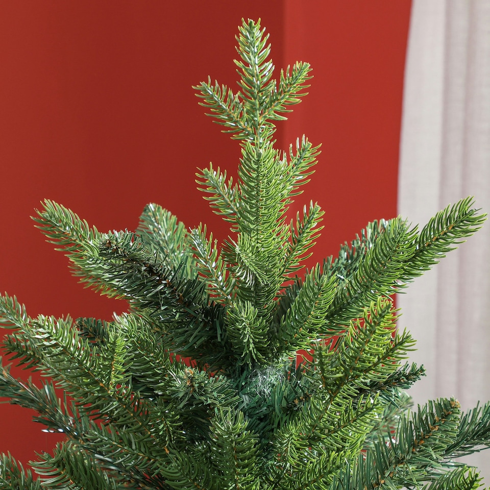 image 1 of HOMCOM 5 Ft Artificial Christmas Tree with Metal Base, Hinged Branches