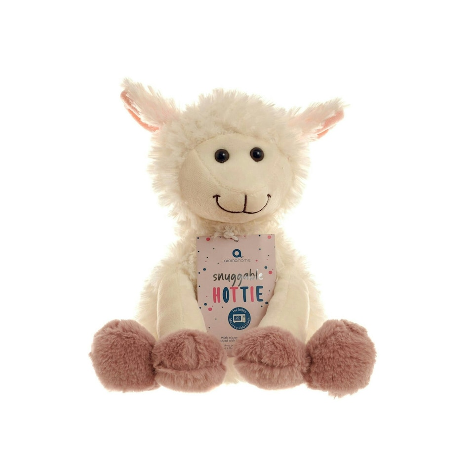 image 1 of Aroma Home Snuggable Plush Hottie with Microwavable Pouch Lamb