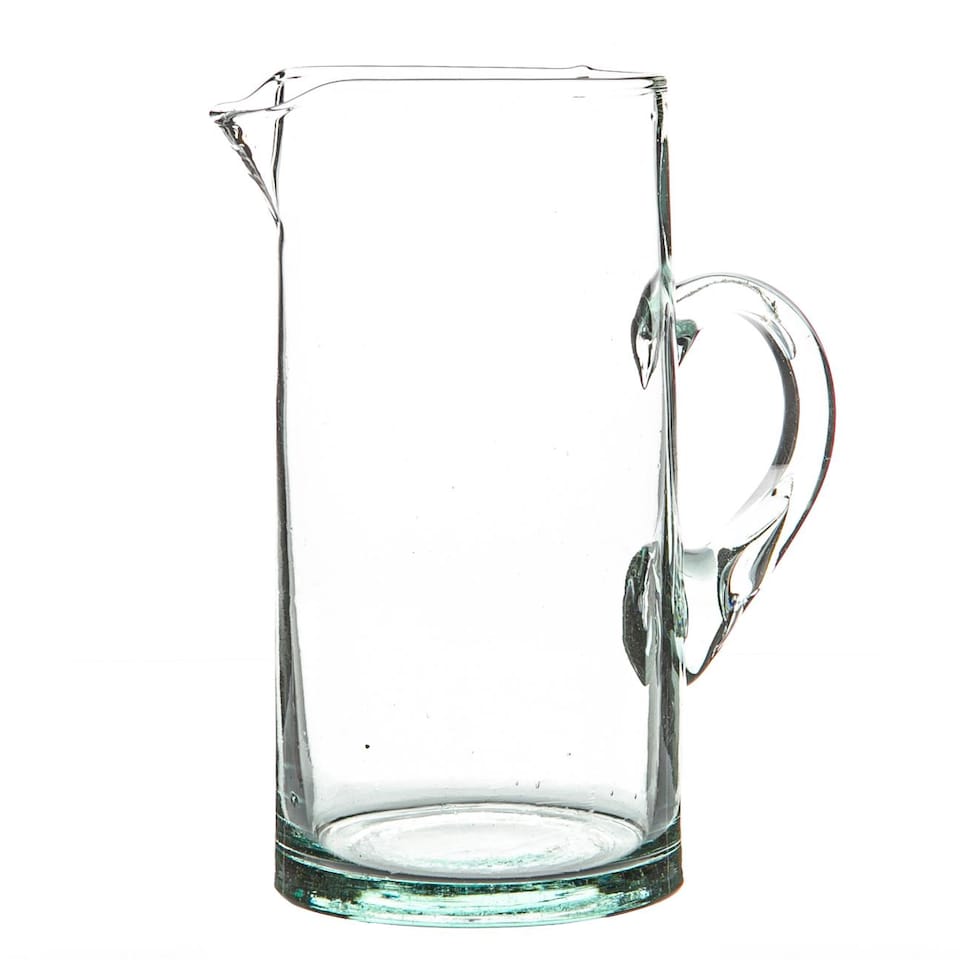 image 1 of Nicola Spring Jebel Recycled Glass Jug - 1 Litre - Clear
