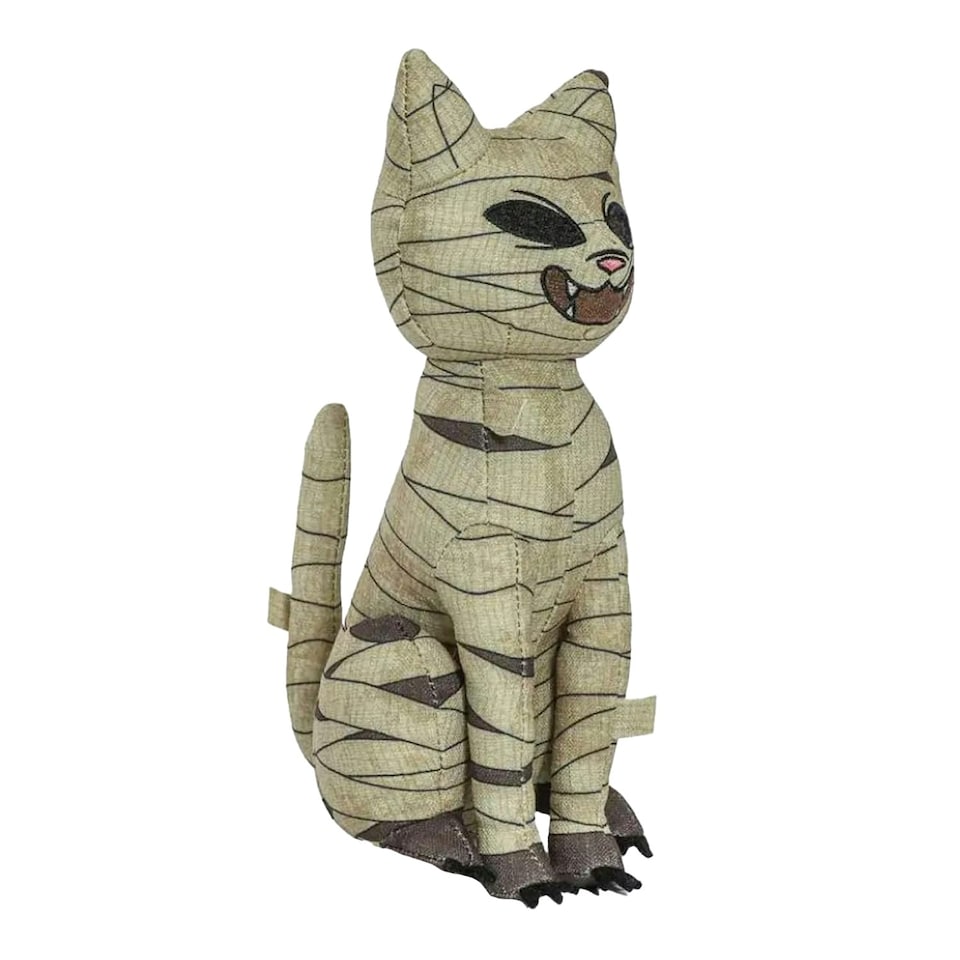 image 1 of Beetlejuice Phunny Mummified Cat Plush Toy - Brown - One Size