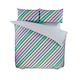 image 2 of Oxford Stripe Microfibre Reversible Duvet Cover Set with Pillowcase Green | Double