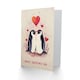 image 2 of Cute Couple Love Hearts Romantic Penguin Anniversary Valentines Day Card