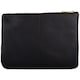 image 2 of Soft Leather Clutch Bag / Pouch with Wrist Strap and Diamond Design Black | Black