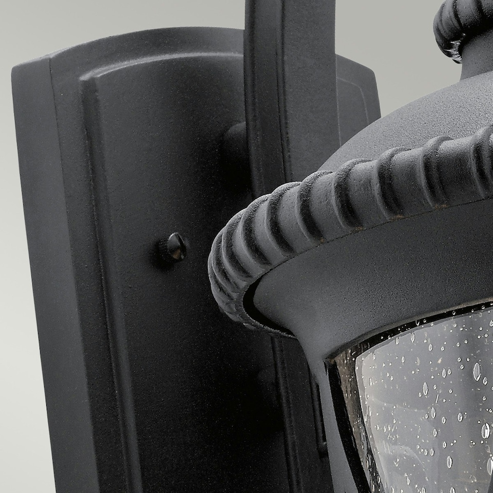 image 1 of Admirals Cove Outdoor 1 Light Wall Lantern, Textured Black, IP44, E27
