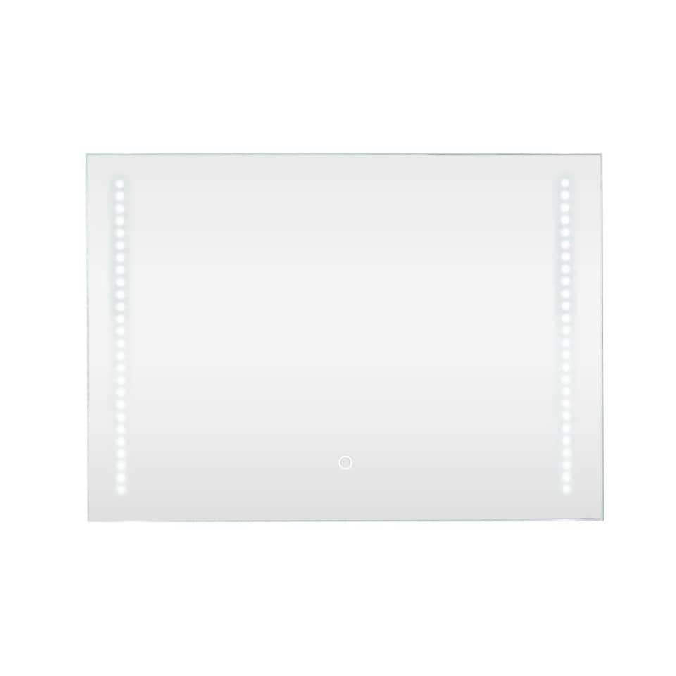 image 1 of ValueLights Mirror IP44 Bathroom Demister Touch Control LED Strip 50 x 70cm Mirror Light | Silver