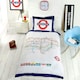 image 2 of London Underground Polycotton Duvet Cover Set With Pillowcase | Multi | Single | 1