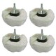 image 1 of Dome Domed Final Finishing Polishing Mop 110mm Wide Soft Grade Cotton 4pk