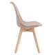 image 4 of Set of 6 Dining Chairs with Solid Wooden Legs and Seat Cushion Pads in Brown - Eva by MCC