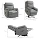 image 5 of HOMCOM Power Lift Recliner Chair, Electric Lift Chair for Elderly, Overstuffed Faux Leather Riser and Reclining Armchair with Remote Control, Side Pockets, for Living Room, Grey | Grey | Grey