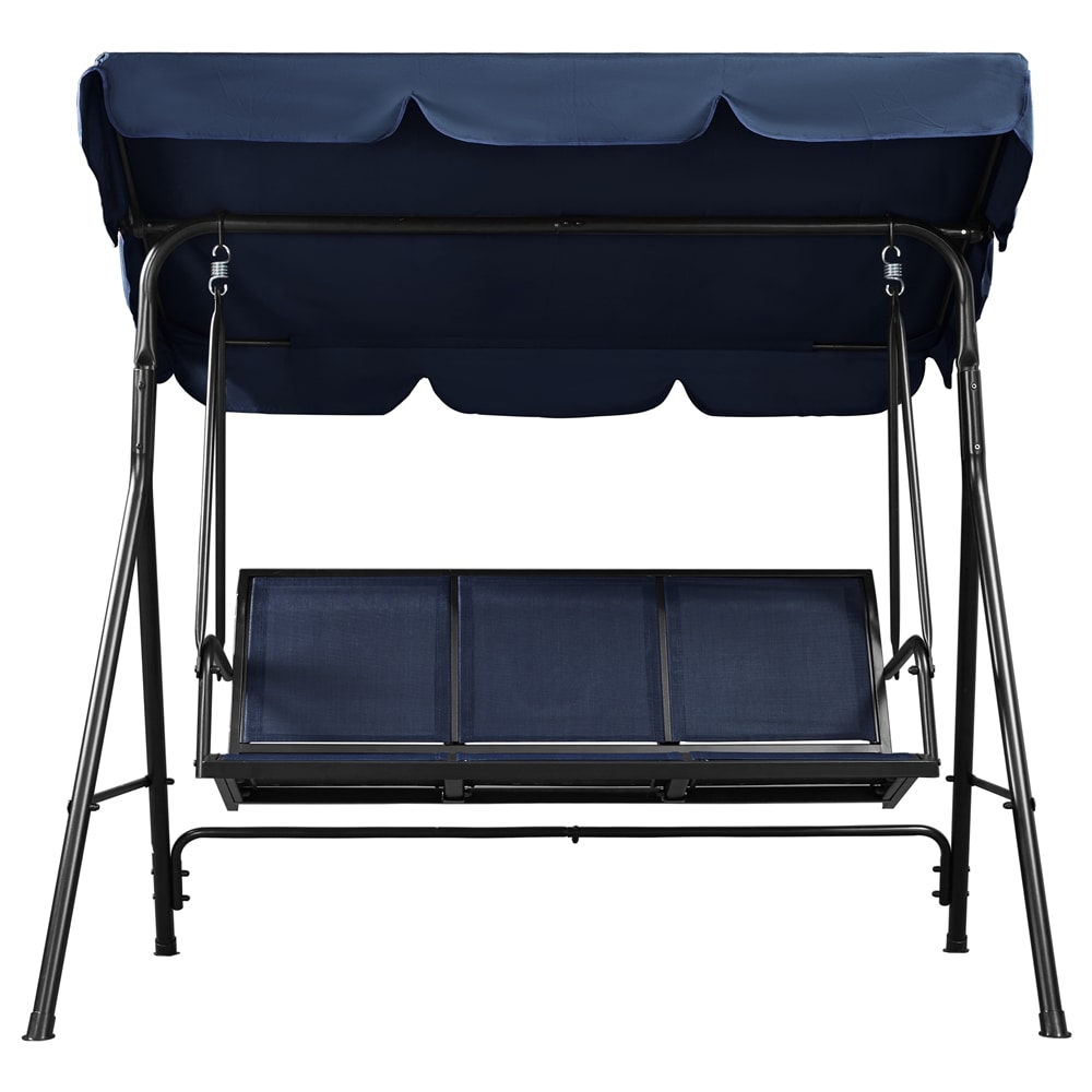 Yaheetech 3-Seat Outdoor Patio Swing Chair-Blue | Blue | Blue | 170 cm L × 109 cm W × 153 cm H | 1