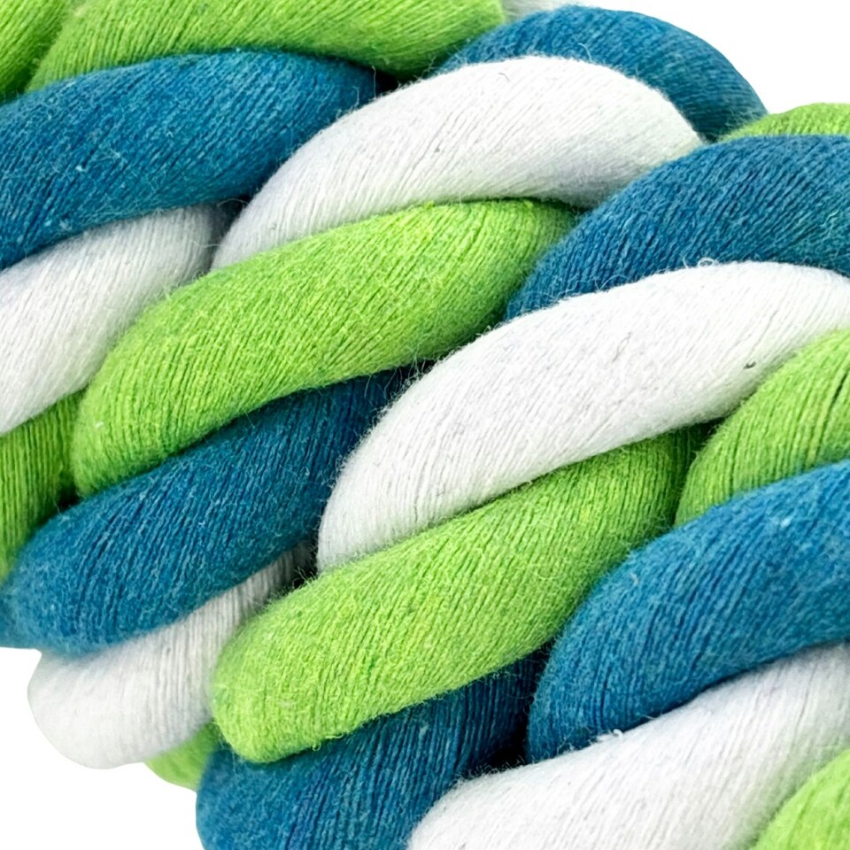 image 1 of HugglePets Tennis Ball Tugger Dog Toy