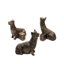 Corgi Plant Pot Feet - Set of 3 - L6 x W8 x H6.5 cm Brown