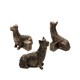 image 1 of Corgi Plant Pot Feet - Set of 3 - L6 x W8 x H6.5 cm Brown