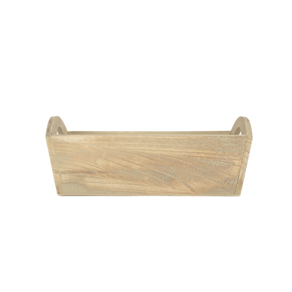 image 1 of Oak Effect Small Wooden Storage Tray
