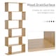 image 5 of HOMCOM 6-Tier Wooden Modern S-Shaped Shelf Storage Unit Home Office Oak Colour