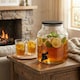 image 4 of 5.2L Glass Beverage Dispenser with Tap & Wooden Lid