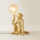 image 4 of ValueLights George Monkey Gold Table Lamp & Bulb | Gold