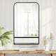 image 5 of HOMCOM Rectangle Wall Mirror with Shelf 86 x 53 cm, for Living Room, Bedroom