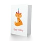 image 2 of Cute Fox With Party Hat Kids Birthday Greeting Card