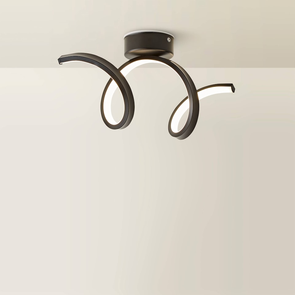 image 1 of ValueLights Infinity Black Single Twist Integrated LED Wall Light | Black