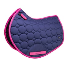 Hy DynaMizs Ecliptic Close Contact Saddle Pad - Navy/Magenta - Pony/Cob