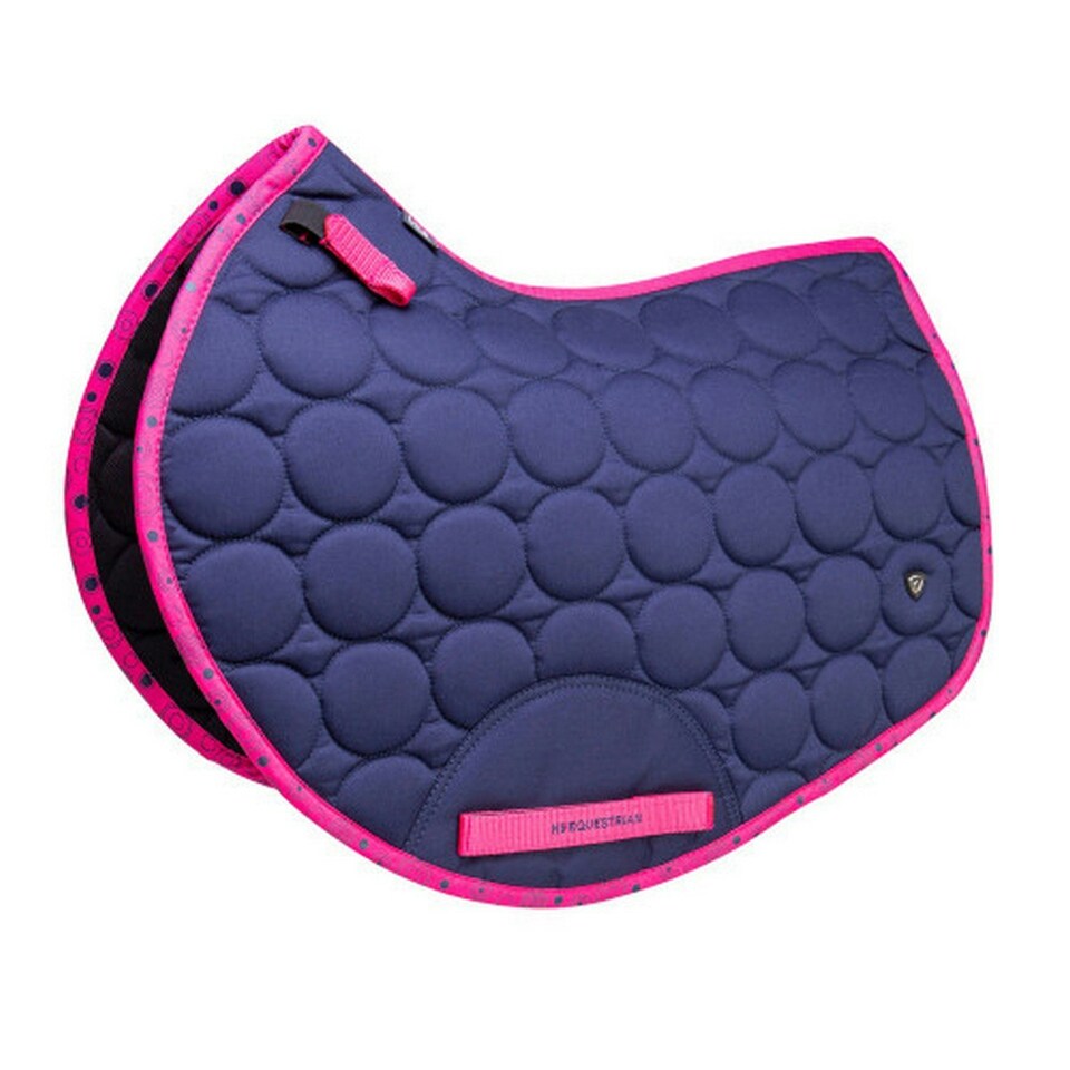 image 1 of Hy DynaMizs Ecliptic Close Contact Saddle Pad - Navy/Magenta - Pony/Cob