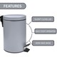 image 3 of Upgrade your home with this brand new stainless steel pedal bin, designed to complement any modern kitchen, bathroom, or office. Grey