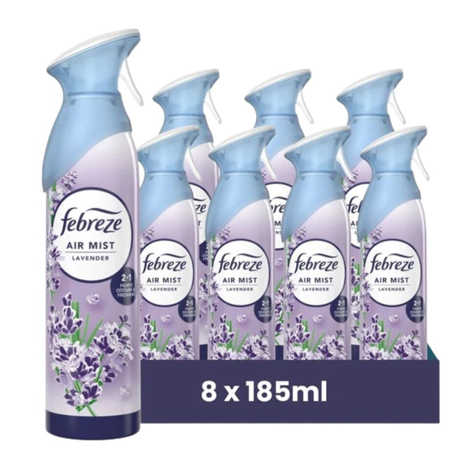 image 1 of Febreze Lavender Air Freshener Spray 185ml x 8