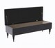 image 2 of 120cm Safar Ottoman bench with Storage and Turned Wooden Legs- Plush Velvet Shoes Bench - Steel Grey Chesterfield Storage Bench